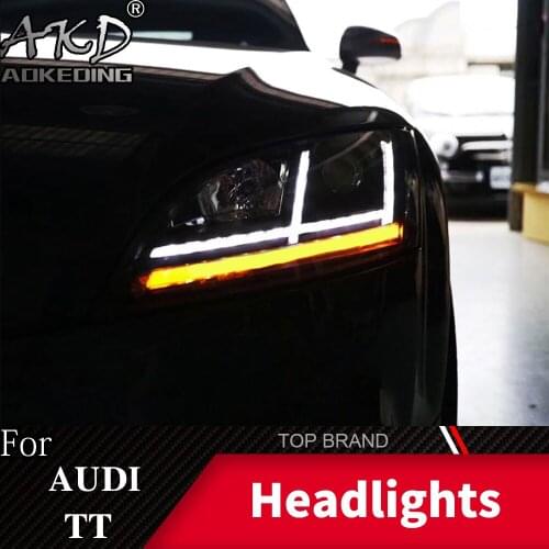 For Car AUDI TT Head Lamp 2006-2012 Car Accessory Fog Lights Day Running Light DRL H7 LED Bi Xenon Bulb AUDI TT Headlights