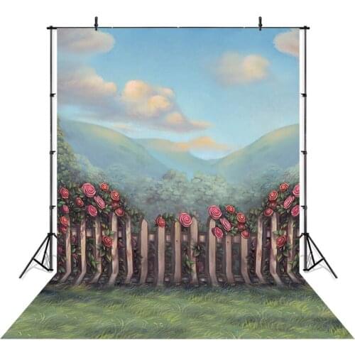 Girls Art Photo Photography Forest Grass Rose Spring Background Vallage Backdrop Wedding Child Portrait Birthday Photostudio