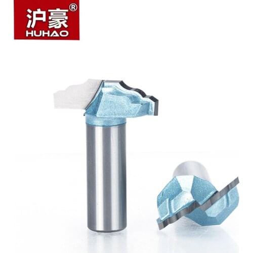 HUHAO 1pc Shank 1/2" Woodworking Router Bit Engraving Door Cabinet Engraving Tool Tungsten Carbide End Mill CNC Milling Cutter