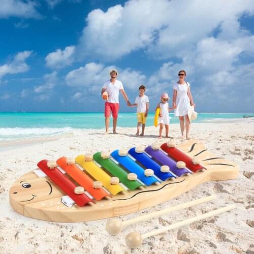 Early childhood education, intellectual music, baby, beat toy, wooden cartoon, hand knock, octave, knock on the piano