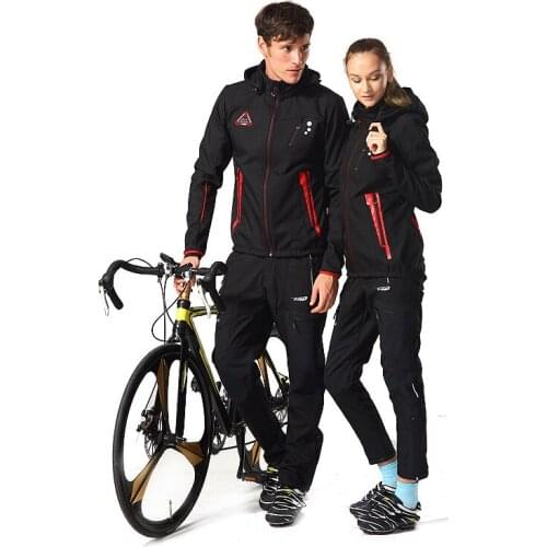 Cycling Jersey Set Winter Men Women Thermal Fleece Waterproof Bike Jacket Pants Suit Cycling Clothing MTB Wear Roupa Ciclismo