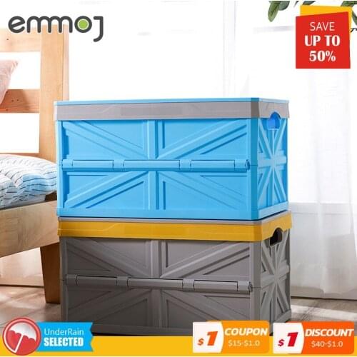 30L Folding Storage Basket Sundry Snack Clothes Toys Cosmetic Home Office Box Storage Basket Collapsible Organizer Plastic Box