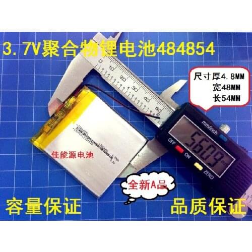 3.7V polymer lithium battery 484854 1600MAH PSP game sound card driving record Rechargeable Li-ion Cell