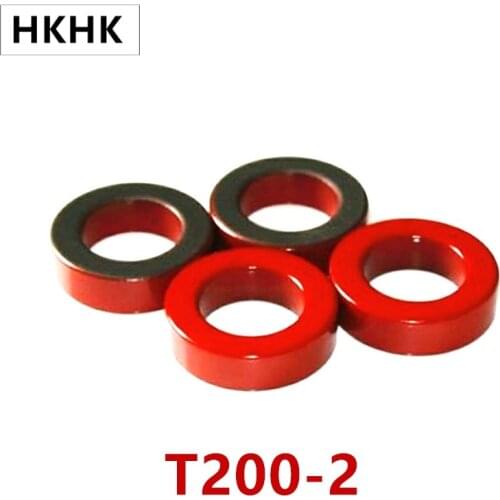 T200-2 High Frequency Of Carbonyl iron Powder Core Magnetic iron Core Magnetic Ferrite Ring Red Gray Size 50.8 * 31.8 * 14