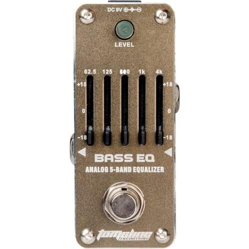 Metal 3.5mm Bass EQ Effect Pedal Analog 5-Band Equalizer for Electric Guitar Accessory