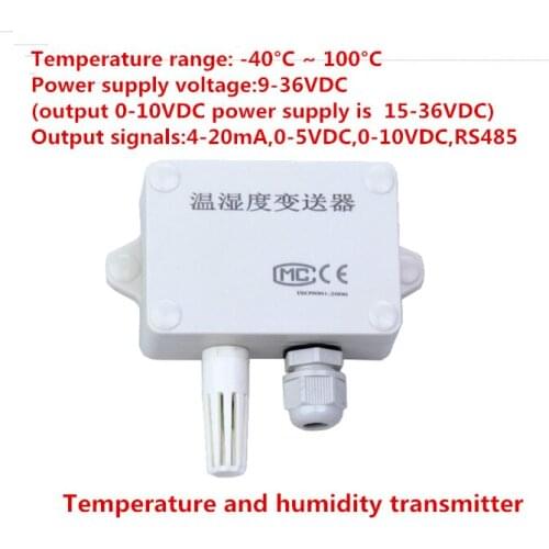 Wall hanging temperature and humidity transmitter Temperature and humidity Sensor indoor hygrothermograph 4-20ma RS485 Sensor