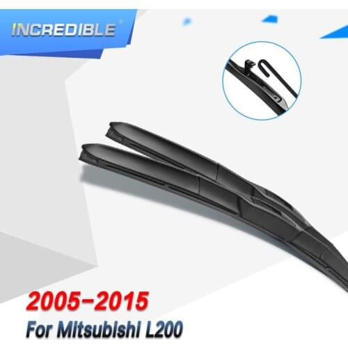 INCREDIBLE Hybrid Wiper Blades for Mitsubishi L200 Fit Hook Arms 2005 2006 2007 2008 2009 2010 2011 2012 2013 2014 2015