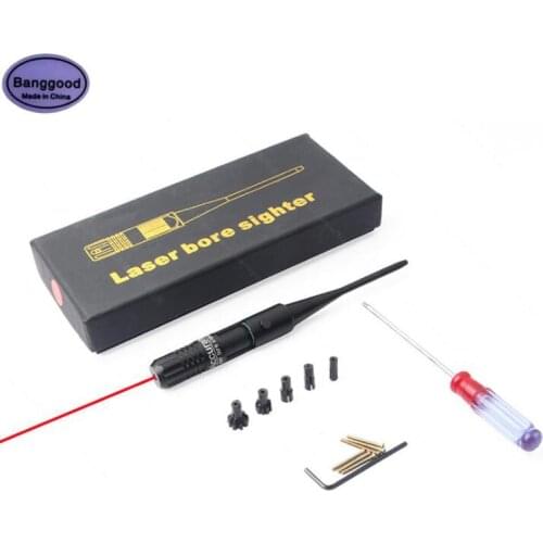 New 8302 Adjustable Adapters Rifles Red Laser Bore Sighter Collimator Kit Laser Sight For .22 to .50 Caliber Rifies with Box