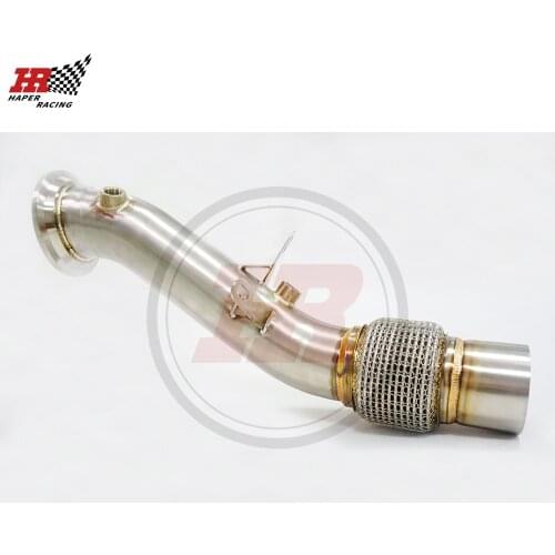 HP RACING 3.0'' Polished B48 Downpipe Catless For G20 330IX 330i 2.0T 2019+ Stainless Steel