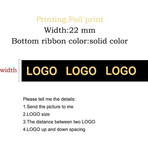 Personalize custom design 38mm foil printing +Ink printing solid color grosgrain ribbon 300 yards