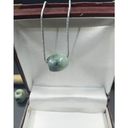 Genuine natural a Burma jade green flowers floating Passepartout pendant auspicious jade jade transfer beads pendant