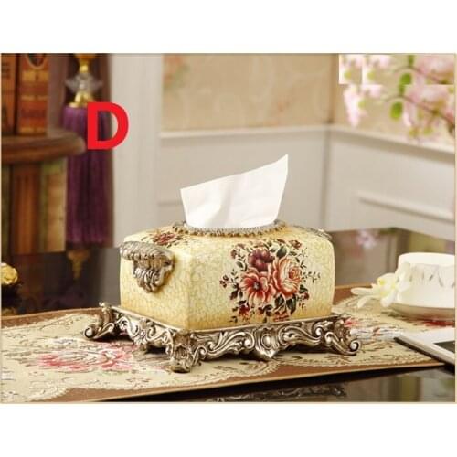 Luxurious Palace Tissue Box Country Home Decor Box For Napkins Tissue Box Cover 27*15*16cm