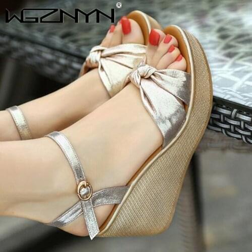 Wedges Shoes for Women Gold Sandals Women Platform Sandals High Heels Sandals Zapatos Mujer 2021 Shoes Woman Summer Sandals