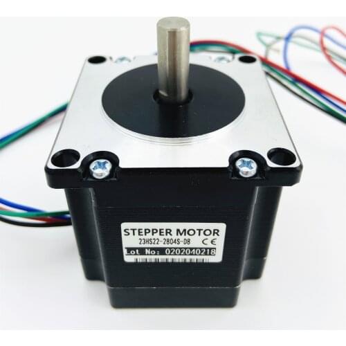 4-lead Nema 23 23HS Stepper Motor 57x82mm 2.8A 179oz.in 56mm D=8mm 6.35mm CNC Laser Router Engraving Milling Machine 3D Printer