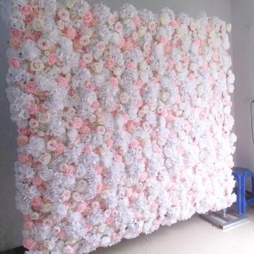 SPR baby pink lovely 3D high quality Artificial wedding occasion flower wall background arrangement flowers decorations