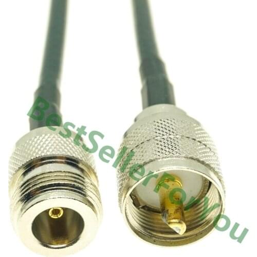 UHF MALE PL-259 PL259 Plug to N female pigtail coax RG58 cable 15/30/50cm