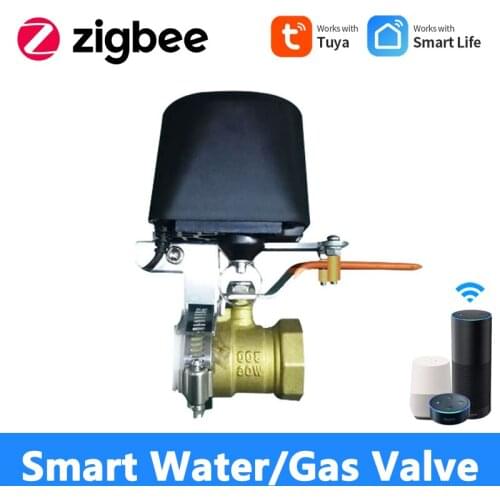 Tuya Zigbee Smart Valve Water Gas Valve Via Smart Life Smart Home Automation Control Work With Alexa Google Home Assistant New