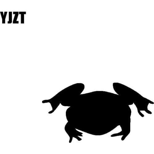 YJZT 14.5CM*7.8CM Unusually Amphibians Toad Bullfrog Shadow Nifty Vinyl Decal Nice Car Sticker Black/Silver C19-0977
