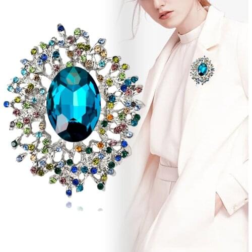 Top Grade Beautiful Brooches Crystal Brooch Acsesoris for Women Wedding Pins Jewelry Accessories