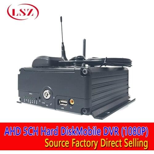 Hard disk hd pixel remote 3G WIFI video monitoring GPS track positioning monitoring MDVR AHD1080P pixel 5ch car monitoring host