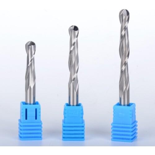 1Pcs 6mm 2 Flute Spiral Ball Nose End Mill CNC Router Bits For Wood Tungsten Carbide Milling route tool fresa CNC Tools