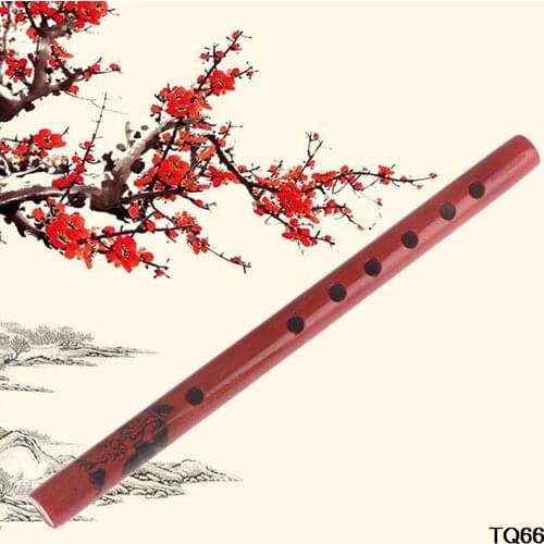 Brand new 1PC Chinese Traditional 6 Holes Bamboo Flute Vertical Clarinet Student Musical Instrument Wooden Color For Kids Gift