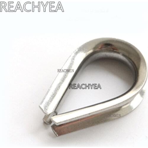 10PCS/lot)M16 16mm SS304 Stainless Steel Wire Rope Cable Thimbles Galvanized Fastners Rigging Hardware For 16MM Wire Rope Cable