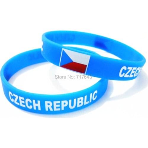 100pcs Czech Republic wristband silicone bracelets free shipping by FEDEX