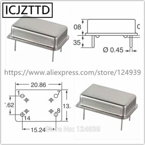 13MHZ 13.000MHZ 13.000M 13M 13.500MHZ 13.500M 13.5MHZ 14MHZ 14.000MHZ 20.86mmx13.20mm Full size 3.3V 5V DIP-14 4Pins OSC