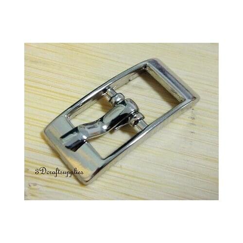 Belt buckle Center Bar buckle pin buckle 3/8 inch 10 mm silver 15 pcs J49