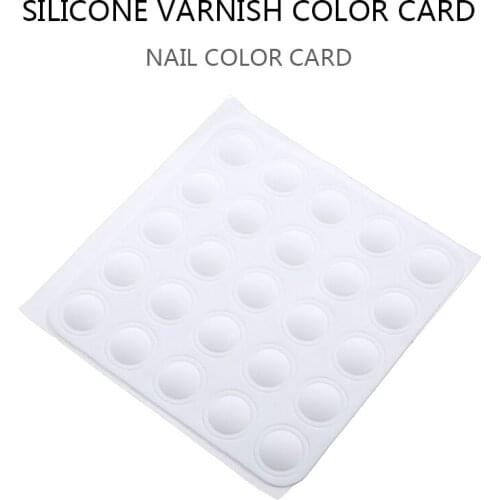 25 pcs/Sheet DIY Gel Polish Display Nail Color Button Label Silicone Label Sticker For Professional Salon Personal Home