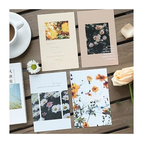 30pcs Take Photo of Flower Style Card As Party Invitation DIY Decoration Gift Card Message Card Postcard