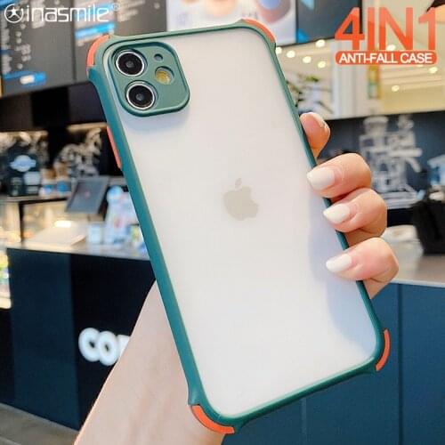 4IN1 Super Protective Soft TPU Case For iphone 11 Pro max 6 7 8 plus phone case cover For iPhone pro max 12 mini SE 2020 X XsXR
