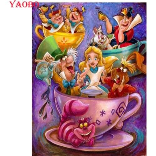 3d Diamond Embroidery cartoon Alice in Wonderland full square/round drill diy diamond painting mosaic art home decoration