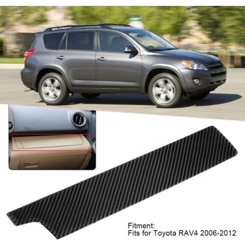 Car Carbon Fiber Copilot Central Control Panel Trim Cover Sticker Fits for Toyota RAV4 2006 2007 2008 2009 2010 2011 2012