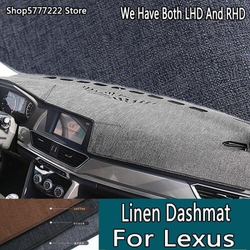 Car styling Linen noslip dashmat dashboard cover for Lexus Es250 Is300 Rx270 rx450 Nx300 Ls460 Ct200h Ux260 Gx470 gx460 Gs300