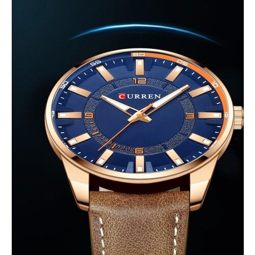 CURREN Watch Men Luxury Brand Mens Analogue Classic Quartz Watch with Leather Strap Clock Relogio Masculino