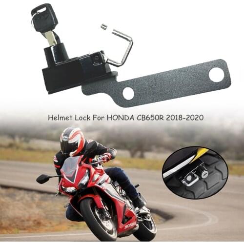 For HONDA CB650R CB 650R CB650 R 2018 2019 2020 Motorcycle Helmet Lock Alloy Helmet Lock Mount Hook with 2 Keys Accessories