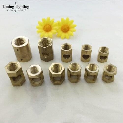 Will Change Small Within Tooth M M10 Pure Brass Hexagonal Receiving Mother Transfer Joint Round Tooth Tooth Tube Even Joint DIY