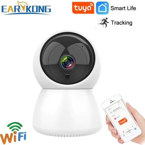 EARYKONG Tuya Camera Tuyasmart Smart Life 720P HD IP Camera Wifi Monitor Intercom Rotation Night Vision Function Android IOS APP