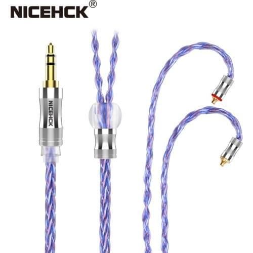 NiceHCK SpaceCloud Flagship Litz Coaxial Earbud Cable 6N Silver Plated OCC+7N OCC Mix Wire 3.5/2.5/4.4mm MMCX/QDC/2Pin for CA16