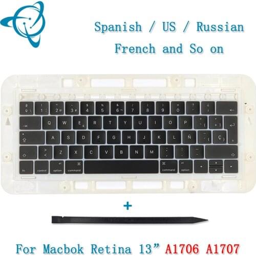 A1706 A1707 Keycaps Keys key Cap Keyboard Scissor Repair for Laptop Macbook US/UK/Spanish/Russian/French/German.... 2016 2017