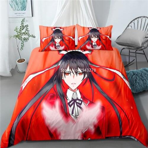 Bedding Set Anime Demon College Colorful Printed Duvet Cover and Pillowcase Home Textiles Deluxe Full-Size Adult Bedroom Decor