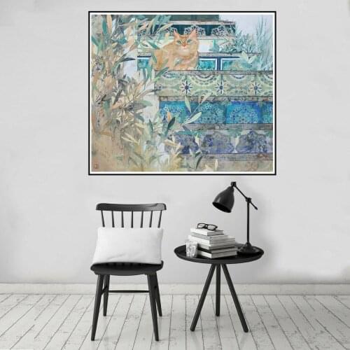 Cat Kitten Art Canvas Print Poster Bedroom Living Room Decor Home Wall Pictures