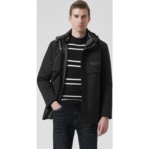 Real Rabbit Fur Liner Coat Men Parka Autumn Winter Warm Jacket Luxury Hooded Warm Casual Fashion High Quality Outwear