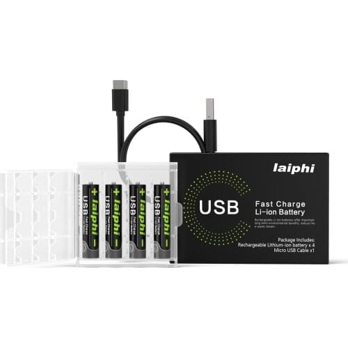 1.5V USB AAA lithium ion battery 1100mwh 100% capacity lithium polymer USB rechargeable lithium usb battery