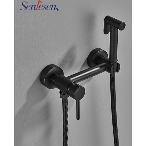 Senlesen Bidet Faucet Brass Sprayer Nozzle Hot and Cold Mixer Tap Para Bathroom Cleaning Faucets