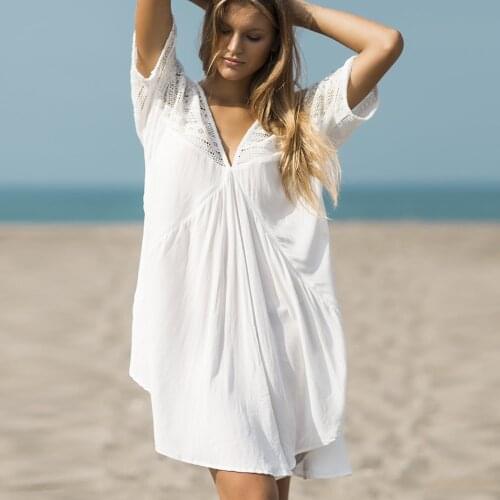 Beach Dress Swimsuit Women sexy loose Cover Up Tunic Kimono Knitted beachwear Swimwear bathing suit maillot de bain femme