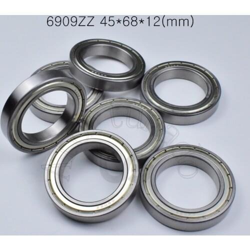 6909ZZ 45*68*12(mm) 1piece bearing free shipping abec-5 Metal sealed bearing Thin wall bearing 6909 6909Z chrome steel bearing