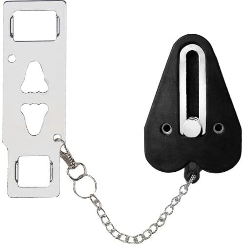 Portable Door Lock Double Hole Security Door Locker Travel Lockdown Lock Latch Door Lock Security Devices for Airbnb School